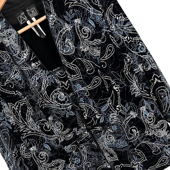 Alex Evenings Womens MP Petite 2pc Set Paisley Formal Cocktail Party Glam Top - Picture 1 of 11